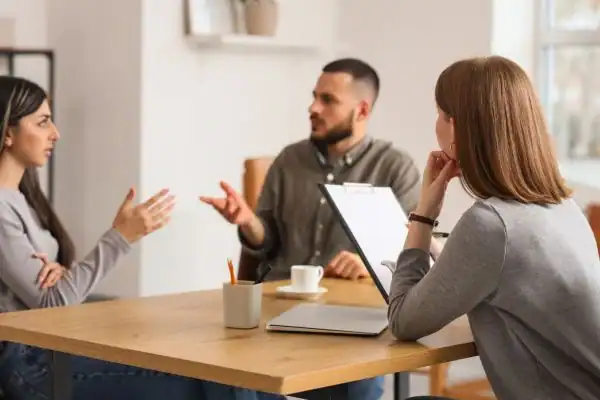 Image of couple access free mediation using family mediation voucher scheme  Houghton-le-Spring